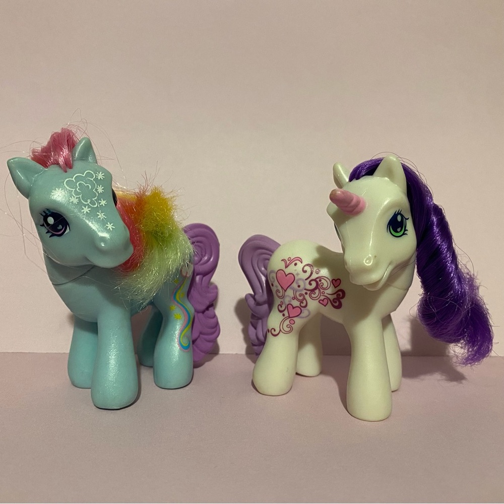 My Little Pony G3 McDonald’s Ponies Rainbow Dash + Sweetie Belle 2008 Hasbro